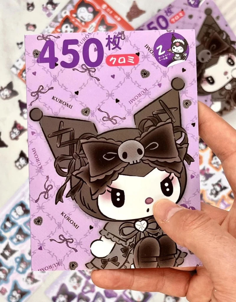 كاغيت جيمي دوكان Paper Ship Shop Sanrio Kuromi Character Notebook Sticker Bullet Journal Notebook Decoration Stickers
