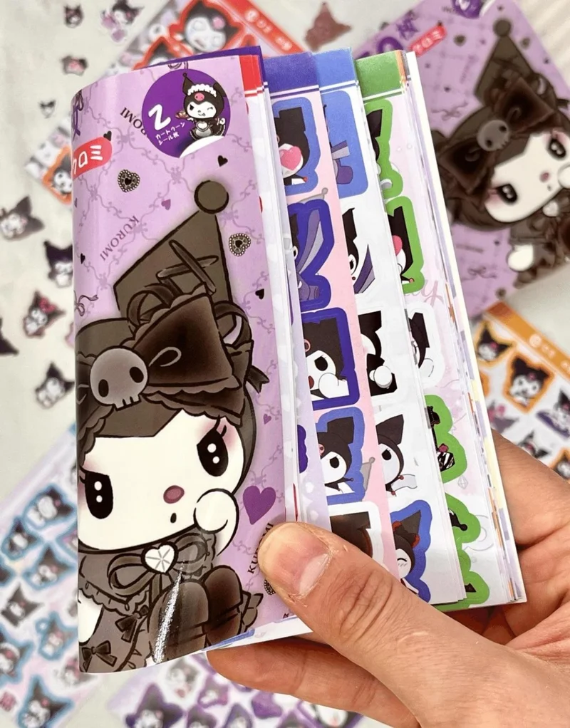 كاغيت جيمي دوكان Paper Ship Shop Sanrio Kuromi Character Notebook Sticker Bullet Journal Notebook Decoration Stickers