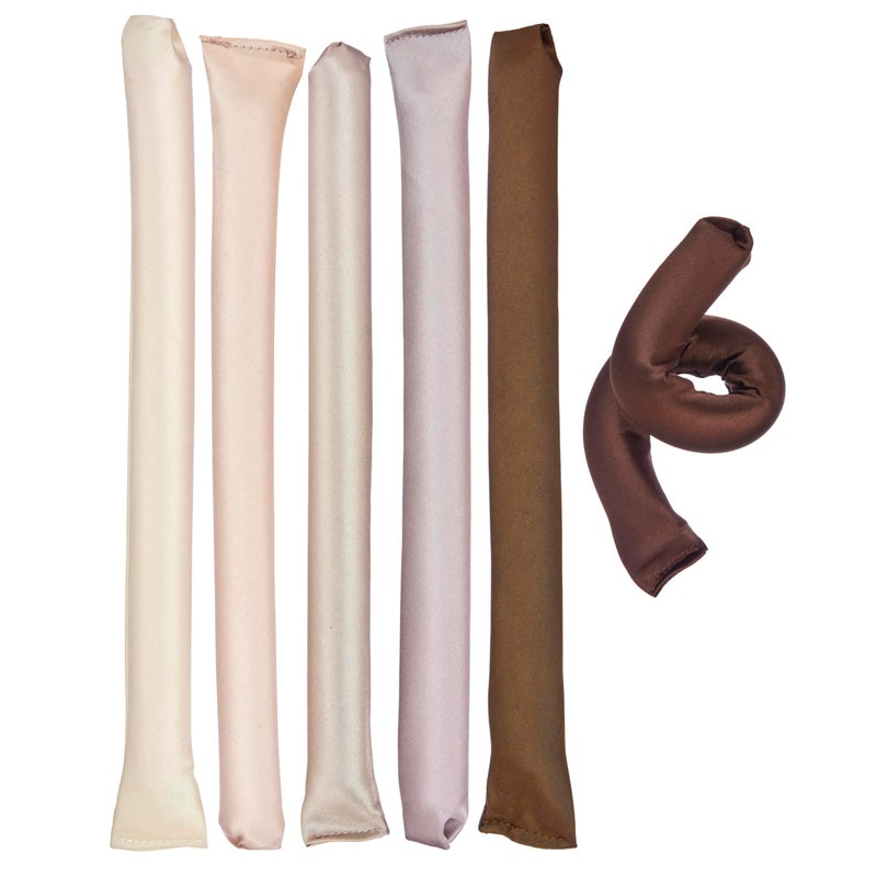 Expressions 6pc Satin Curling Rods - Super Soft Hair Accessories for Women - Flexible Curlers for Everyday Styling, Natural Waves & Spiral Curls - Image 2