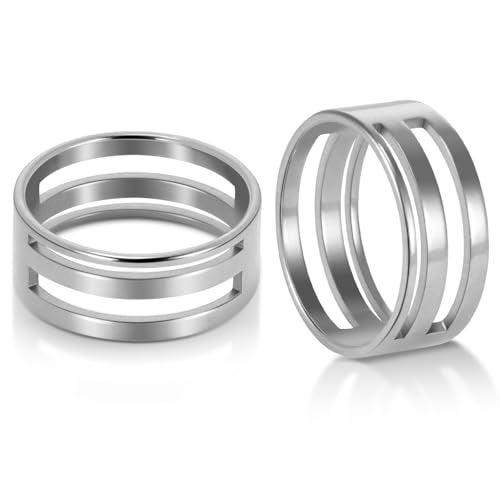 ManTangSun 2 Pieces Jump Ring Opener Tool, Stainless Steel Split Connector Ring Opener and Closing Finger Tool for Jewelry Makers Craft Projects Supplies (17mm Silver) - Image 1