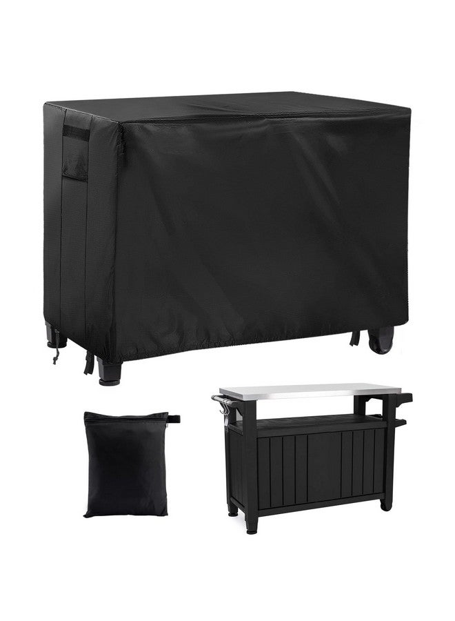 PAMASE PAMASE Outdoor Dining Cart Cover - 54"L*23"W*35"H Grill Covers for Keter Unity XL Portable Cabinet Bar, Heavy Duty Waterproof BBQ Food Prep Table Serving Worktable Metal Movable Station  - Image 1