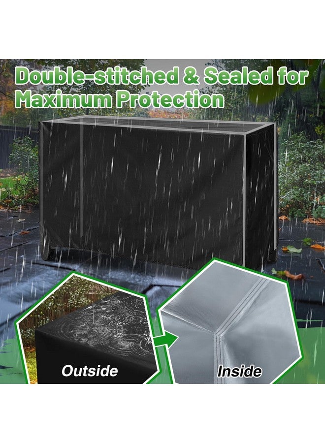 PAMASE PAMASE Outdoor Dining Cart Cover - 54"L*23"W*35"H Grill Covers for Keter Unity XL Portable Cabinet Bar, Heavy Duty Waterproof BBQ Food Prep Table Serving Worktable Metal Movable Station  - Image 2