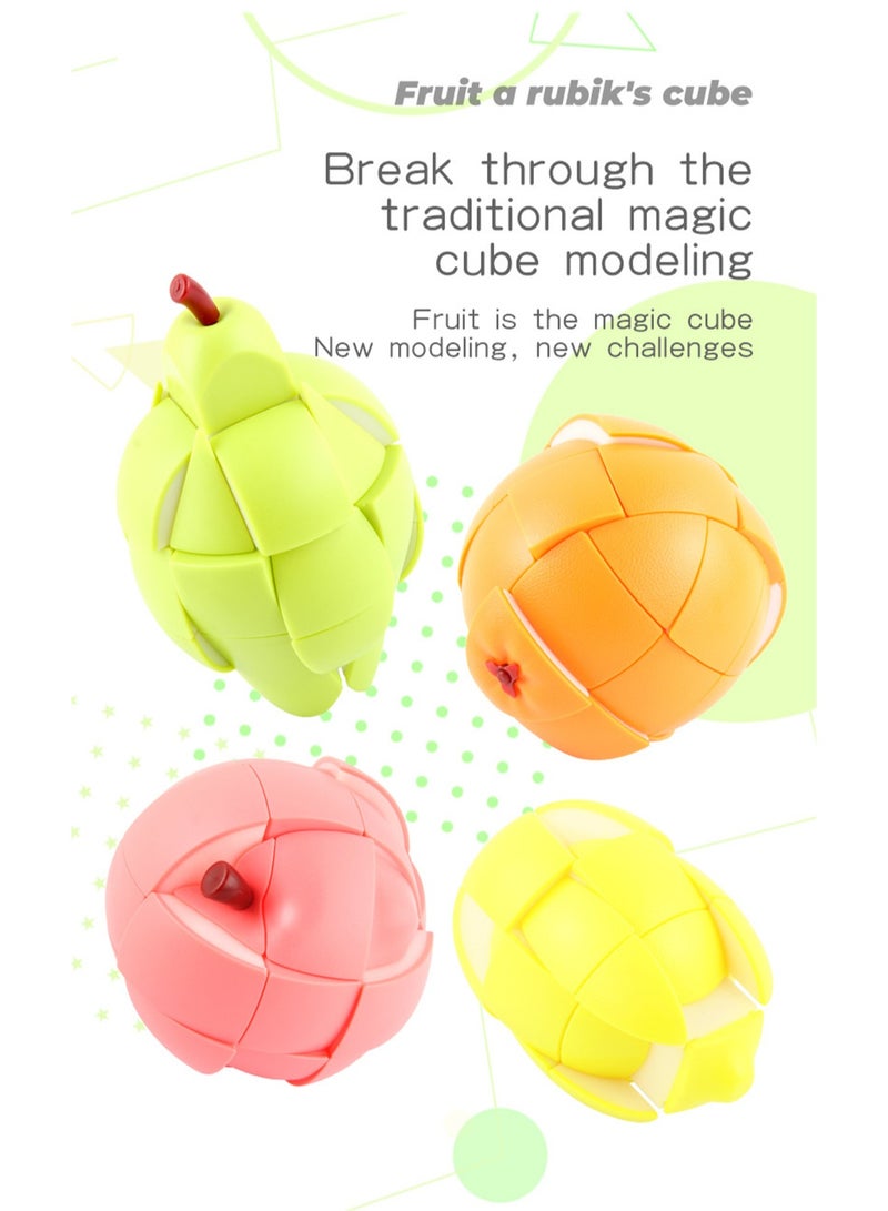 4-Pack Fruit Cube New Product Strange Decompression Fruit Series Twist The Cube Flip The Cube - Image 3