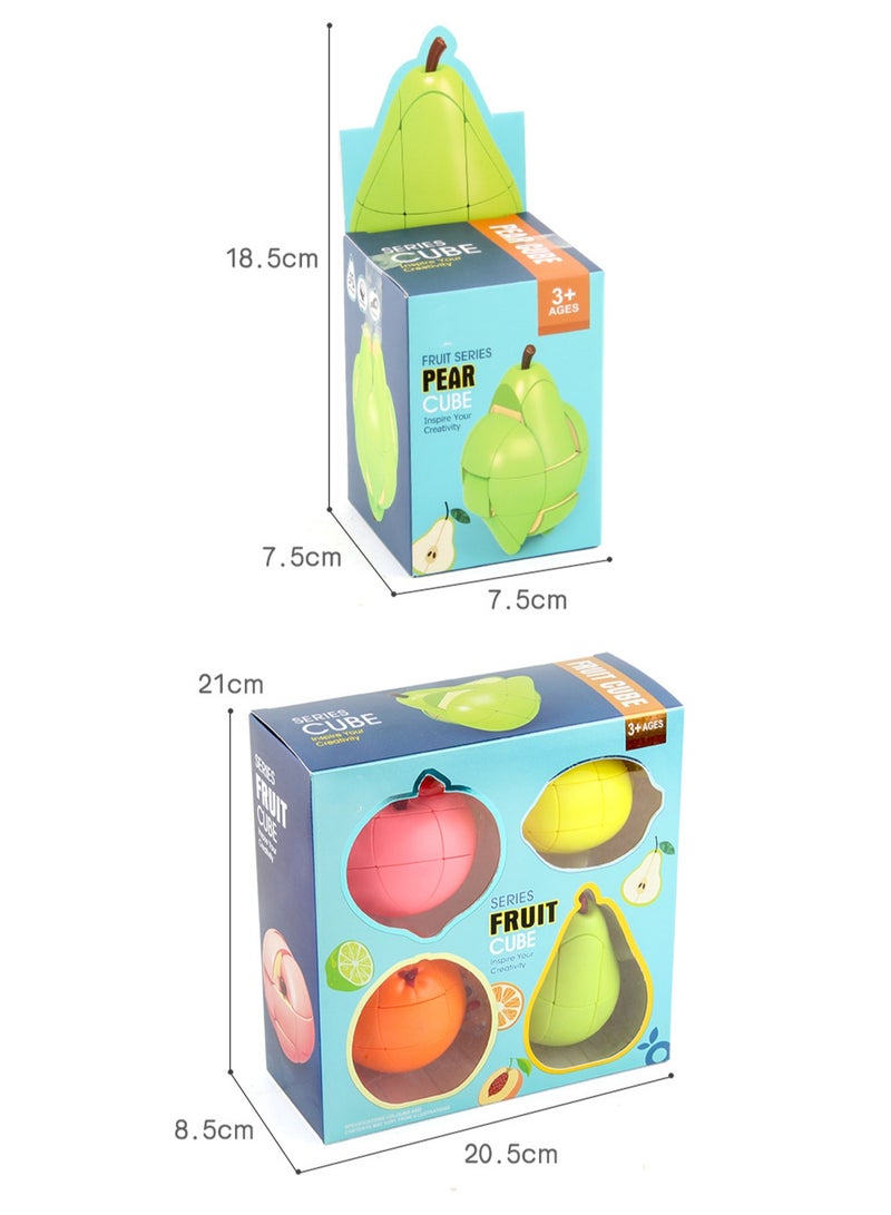 4-Pack Fruit Cube New Product Strange Decompression Fruit Series Twist The Cube Flip The Cube - Image 4