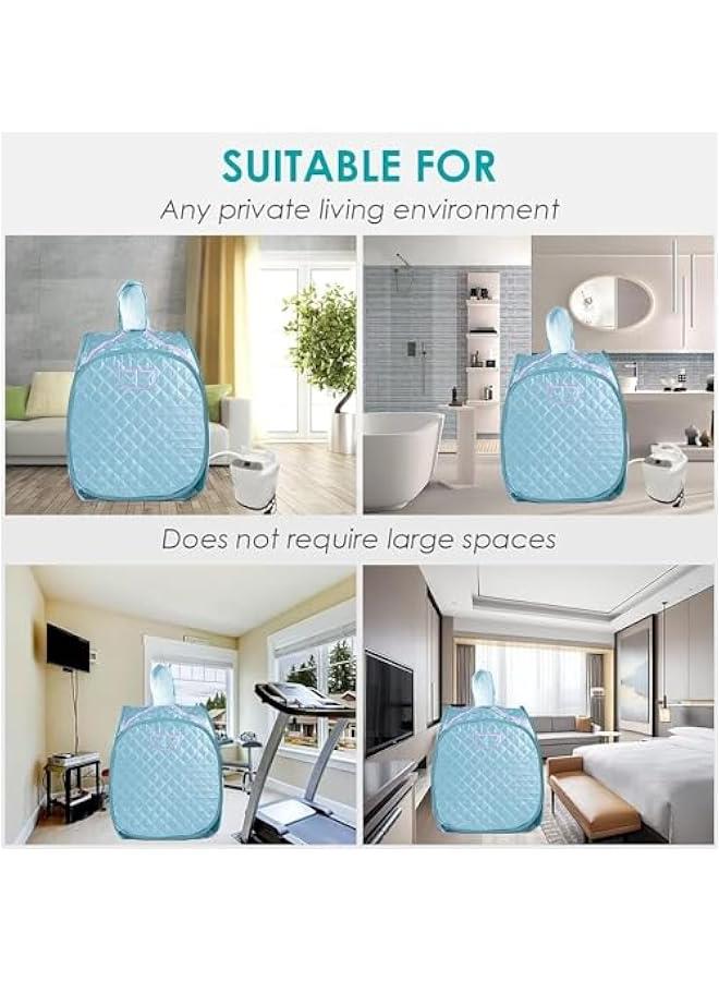 تراسل ساونا بخار محمولة من هوكور، ساونا بخار خفيفة الوزن للسبا المنزلية، مولد بخار 2 لتر و1000 واط مع 3 تروس قابلة للتعديل، خيمة ساونا شخصية قابلة للطي للاسترخاء - Image 4