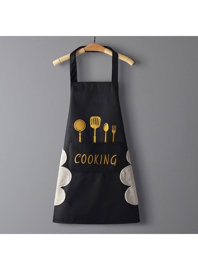 2-pack kitchen aprons with hand towel, waterproof and oil-proof chef aprons, cooking bibs, suitable for washing dishes, grilling, cooking, and baking. - Image 2