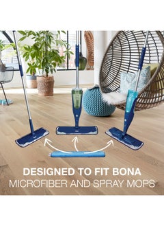 BONA Microfiber Cleaning Pad For Hardwood And Hard Surface Floors 3 Pack For Use With  Mop Dual Zone Cleaning Design For Faster Cleanup  - Image 3