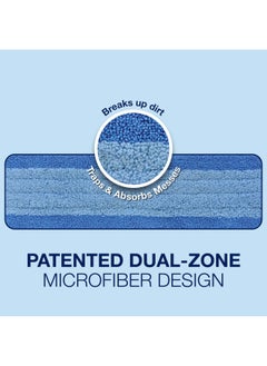 BONA Microfiber Cleaning Pad For Hardwood And Hard Surface Floors 3 Pack For Use With  Mop Dual Zone Cleaning Design For Faster Cleanup  - Image 2