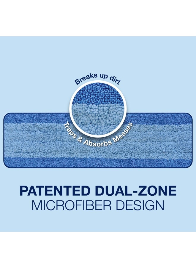 BONA - Microfiber Cleaning Pad For Hardwood And Hard Surface Floors 3 Pack For Use With  Mop Dual Zone Cleaning Design For Faster Cleanup - Image 1