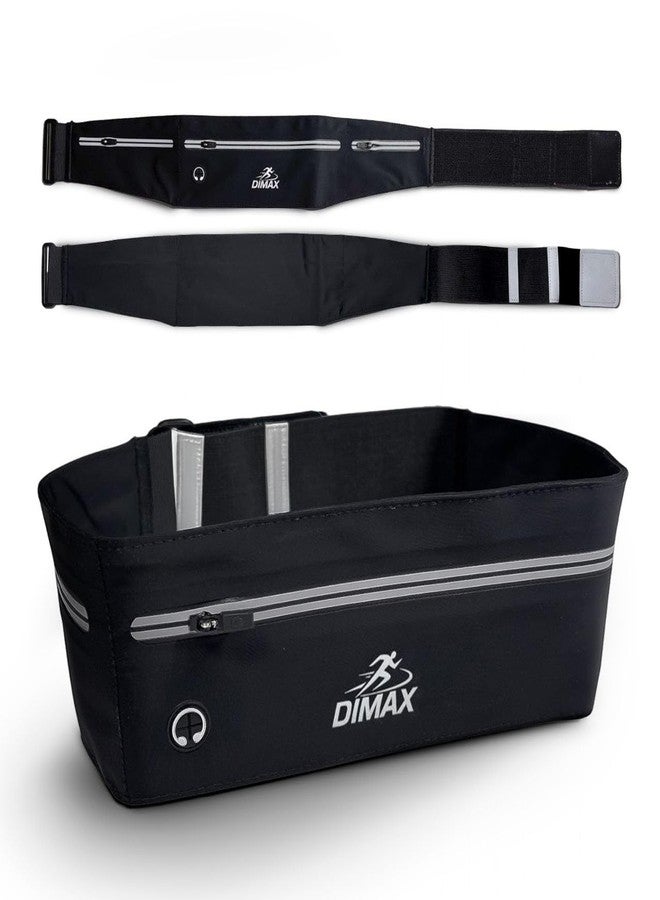 DIMAX Running – Waterproof Travel Bag for Passport & Documents, Nylon Runners Pack, Phone Holder Crossbody, Hydration Waist Belt, Fanny Pack for Men & Women, Gym Pouch, Marathon & Walking Belt - Image 1