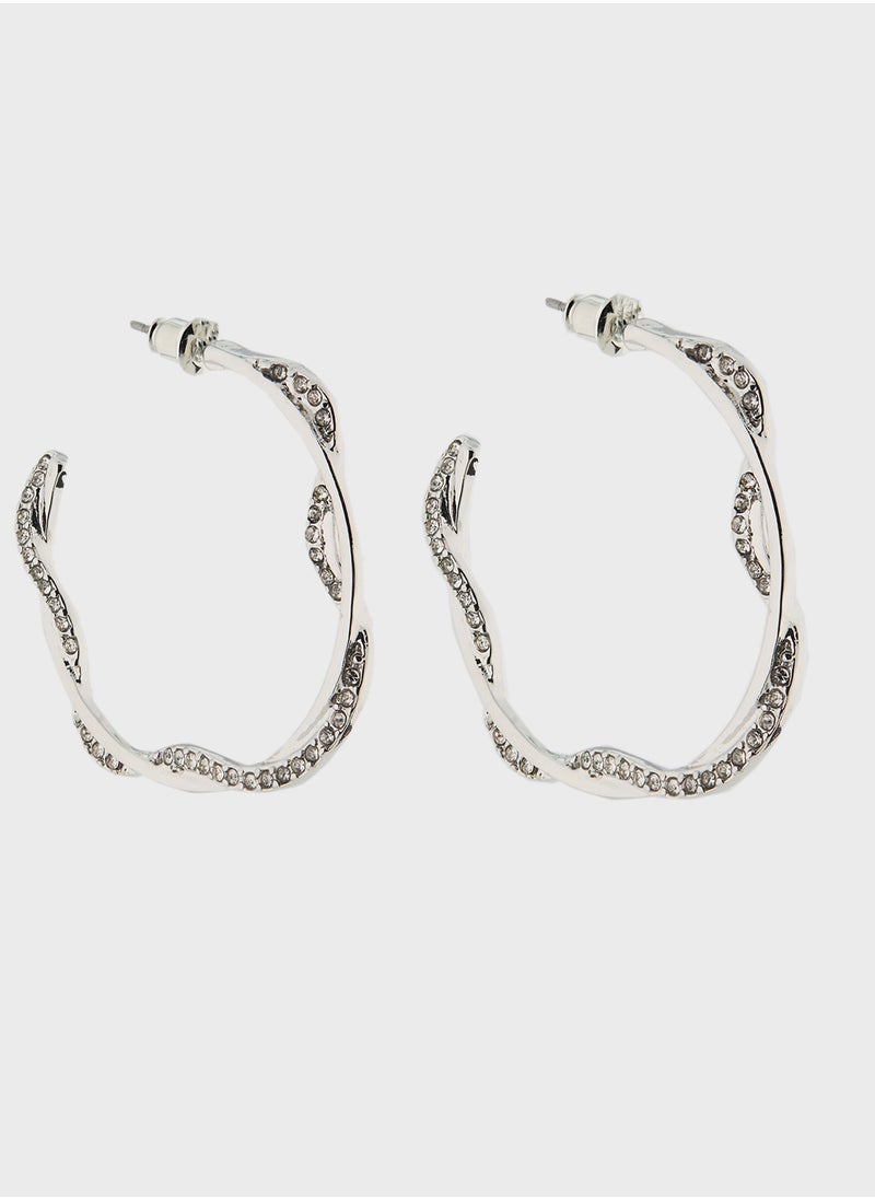 Ella Limited Edition Dimante Hoop Earrings  - Image 1
