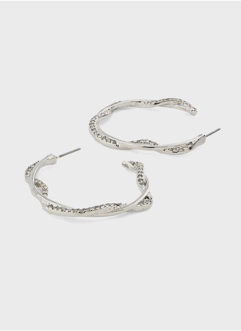 Ella Limited Edition Dimante Hoop Earrings  - Image 2
