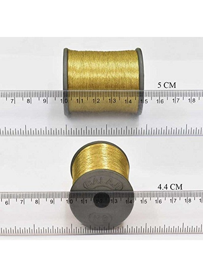 Embroiderymaterial Metallic Zari Thread for Embroidery, sewing and jewelry making, Gold Color, 0.1MM(Pack of 2 Roll),95gram - Image 4