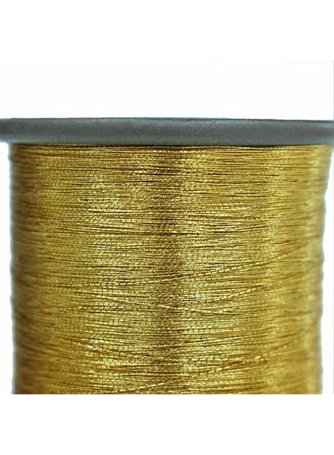 Embroiderymaterial Metallic Zari Thread for Embroidery, sewing and jewelry making, Gold Color, 0.1MM(Pack of 2 Roll),95gram - Image 2