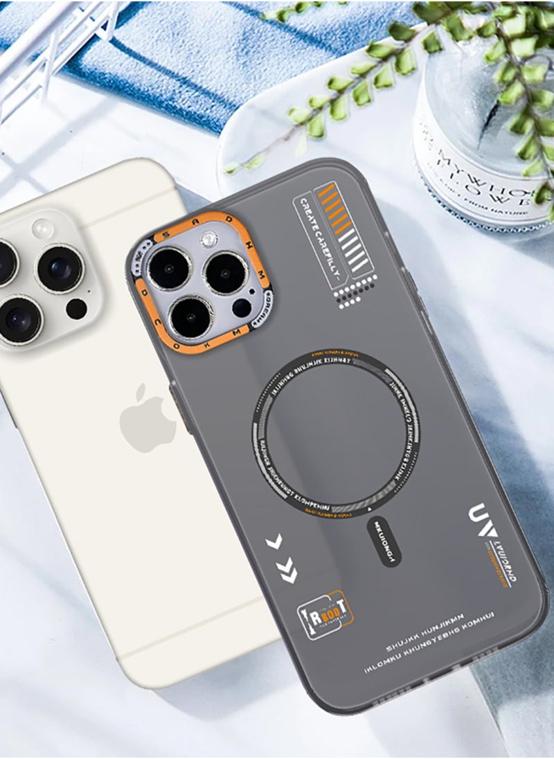 Color Fans - Magnetic Case for iPhone 12 Pro Compatible with MagSafe Slim Protective Translucent Matte Phone Cover Matte Black - Image 1