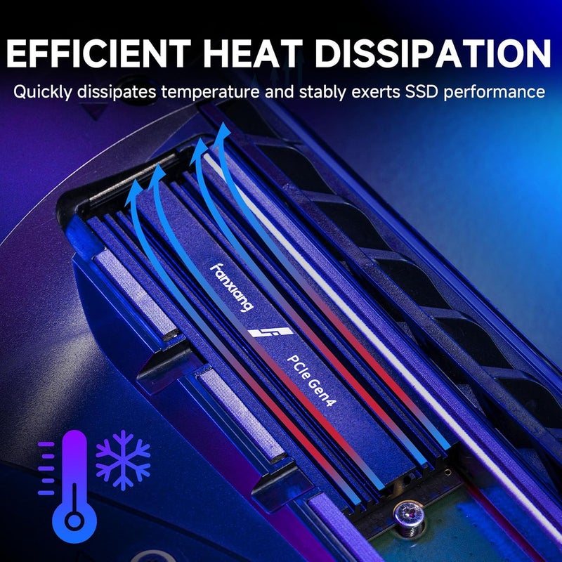 1TB SSD w/Heatsink M.2 SSD NVMe PCIe Gen4 Gaming SSD M.2 2280, Up to 7100MB/s Compatible with PS5, Internal Solid State Drive for Gamers, Professionals, Creators - Image 5