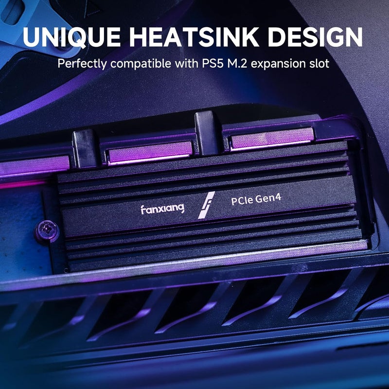 1TB SSD w/Heatsink M.2 SSD NVMe PCIe Gen4 Gaming SSD M.2 2280, Up to 7100MB/s Compatible with PS5, Internal Solid State Drive for Gamers, Professionals, Creators - Image 4