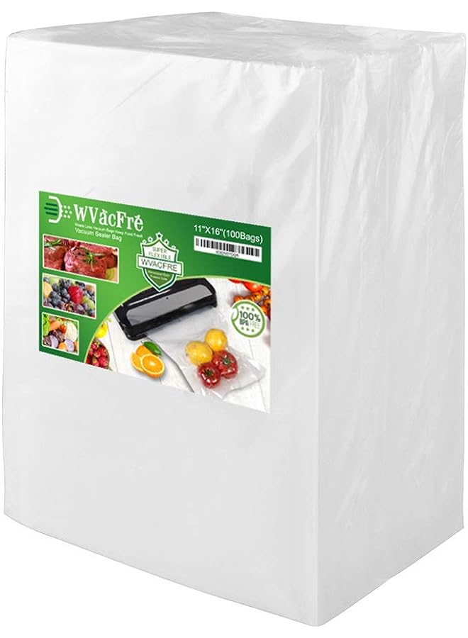 IAF 100 Gallon Size 11X16Inch Vacuum Sealer Freezer Bags With Commercial Grade,Bpa Free,Heavy Duty,Great For Food Vac Storage Or Sous Vide Cooking - Image 1