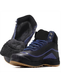 Ulogu Snow Boots men Waterproof Insulated Blue Duck Boots Fur Lined Warm Ankle Booties Lightweight Comfortable Winter Walking Shoes Zapatos Botas Invierno Para hombres  - Image 1
