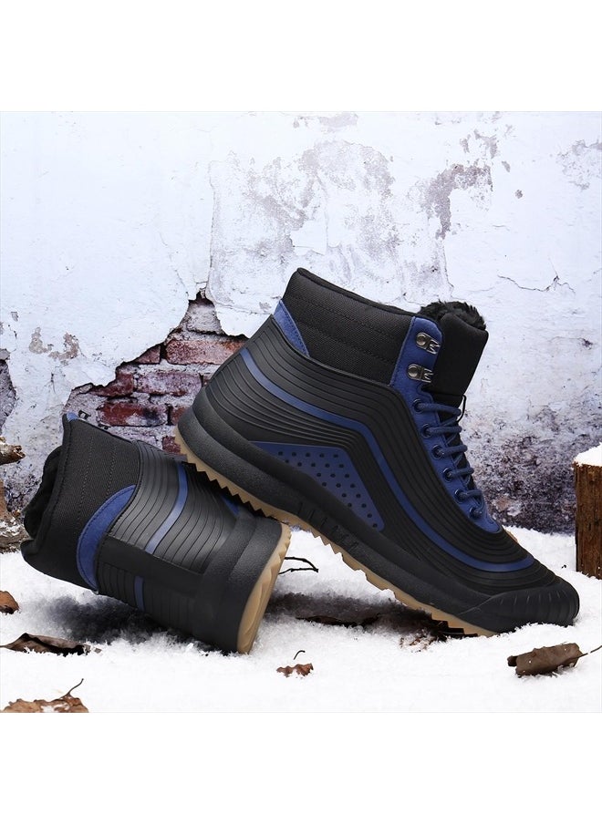 Ulogu Snow Boots men Waterproof Insulated Blue Duck Boots Fur Lined Warm Ankle Booties Lightweight Comfortable Winter Walking Shoes Zapatos Botas Invierno Para hombres  - Image 3