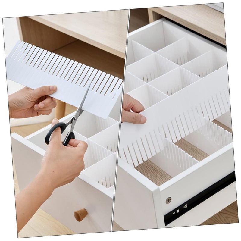 10Pcs Drawer Dividers Organizer Trays Flexible High Grade Material Dresser Bins - Image 5