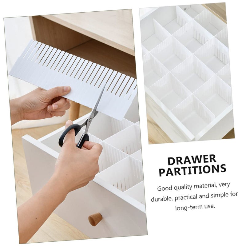 10Pcs Drawer Dividers Organizer Trays Flexible High Grade Material Dresser Bins - Image 3