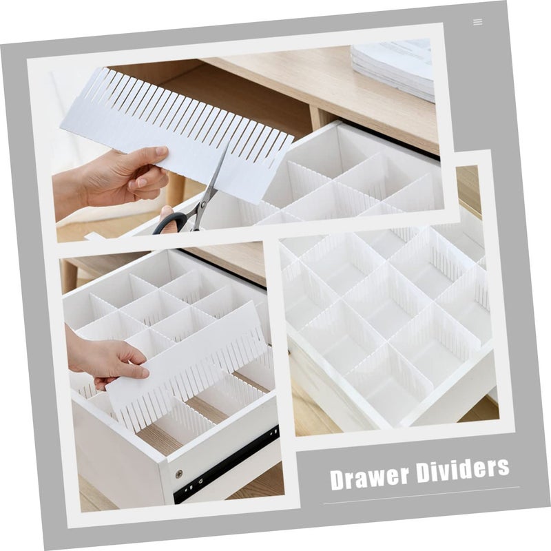 10Pcs Drawer Dividers Organizer Trays Flexible High Grade Material Dresser Bins - Image 4