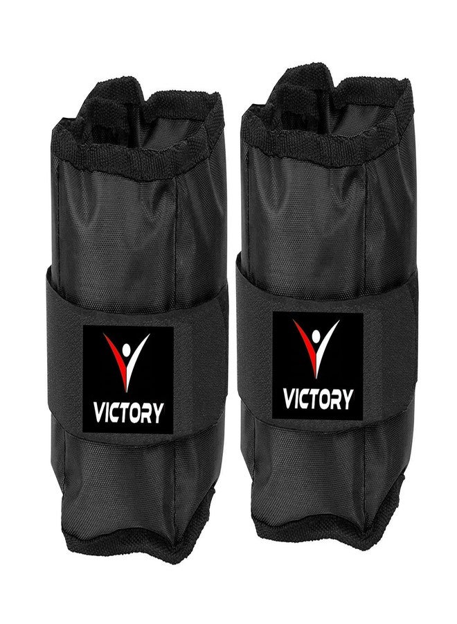 VICTORY Professional Wrist/Ankle Weight Pair | Resistance Exercise | Wrist Ankle | Fitness Band | Unisex Workout Equipment | Finest-Quality Polyester Fixed (500gm Pair, Black) - Image 1