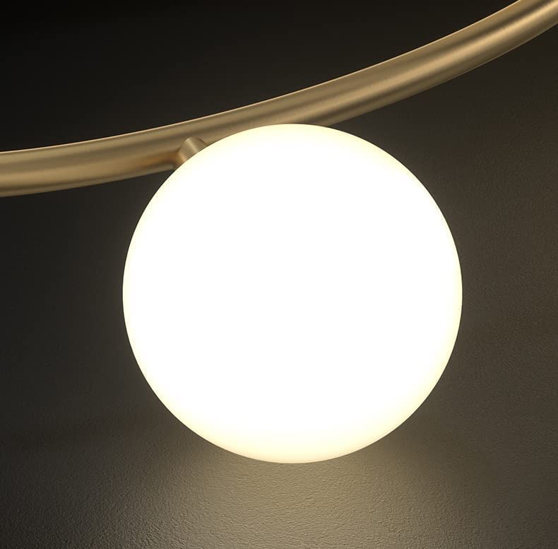 WHITERAY Corded Electric, Metal Hanging Light with Glass Shade, Gold (C-3 Gold, with Bulb) - Image 4