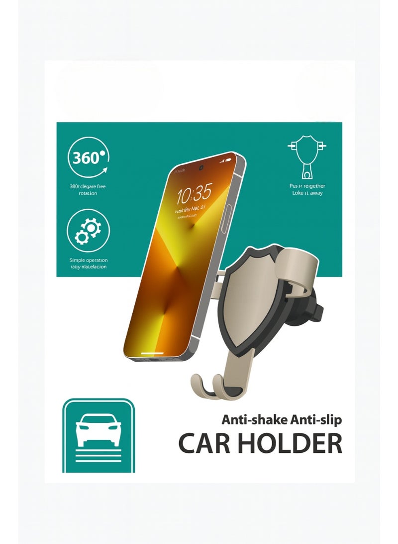 ترينفي حامل هاتف للسيارة بفتحة تهوية مع خطاف، دوران حر 360 درجة - مشبك تثبيت عالمي بدون استخدام اليدين للهواتف الذكية، متوافق مع iPhone 16/15/14/13/12 Pro Max/Plus، Samsung S25/S24/S23/S22/Z Flip - Image 3