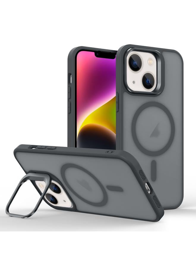 S-TOP Case For iPhone 14 Plus Skin Feel Lens Holder Magsafe Phone Case - Image 1