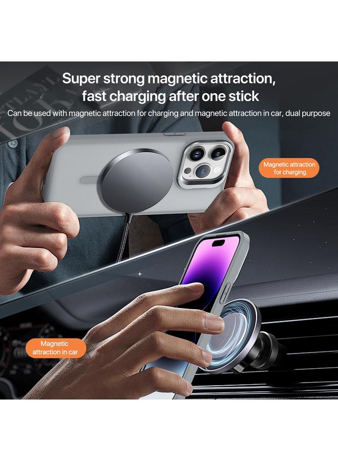 S-TOP Case For iPhone 14 Plus Skin Feel Lens Holder Magsafe Phone Case - Image 5