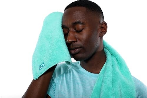 FACESOFT Eco Friendly Gym Towel for Working Out - Soft and Absorbent Cotton Exercise - No Synthetic Microfibers or Plastics - Sweat Towel for Gym, Fitness, Sports, Yoga - Aqua - 1 Pc - Image 3