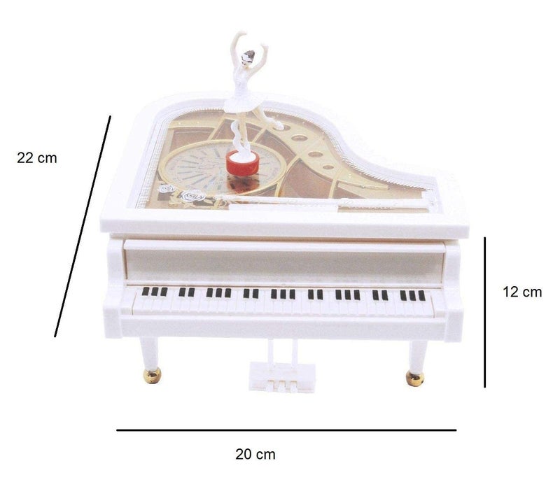 Piano Music Box With Ballerina - Image 3