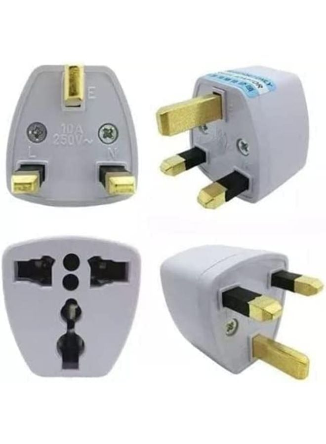 4 قطع العالمي العالمي الاتحاد الافريقي الولايات المتحدة الاتحاد الأوروبي المقبس إلى المملكة المتحدة محول التيار المتردد محول السفر منفذ - Image 1