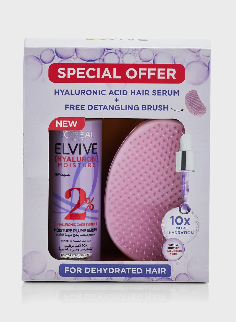 L'OREAL PARIS L'Oreal Paris Elvive Hyaluron Moisture Moisture Plump Serum 150Ml Detangling Brush