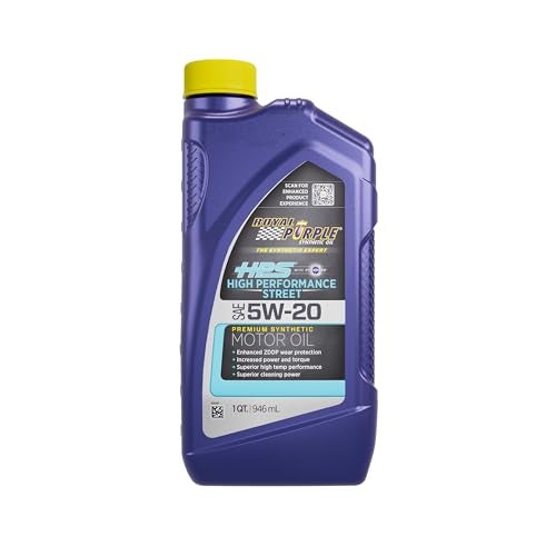 Royal Purple زيت محرك صناعي عالي الأداء 5W-20 من رويال بيربل 31520 مع سينيرلك - زجاجة سعة 1 كوارت - Image 1