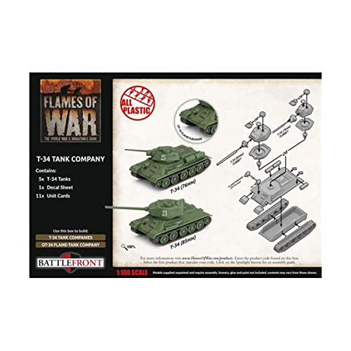 Flames of War Late War Soviet T34 Tank Company - Image 5