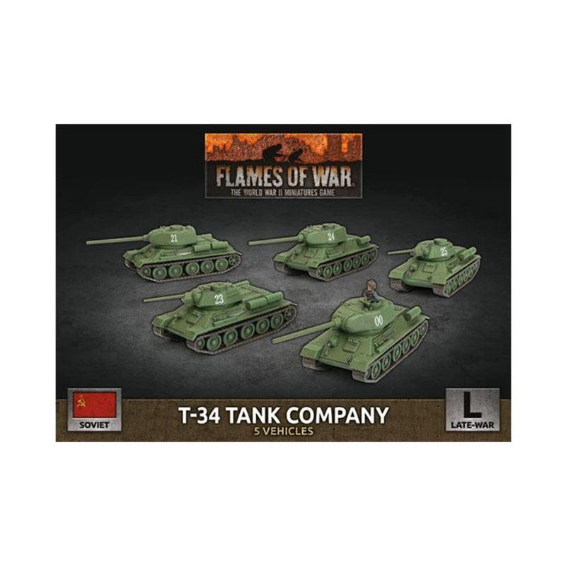 Flames of War Late War Soviet T34 Tank Company - Image 3