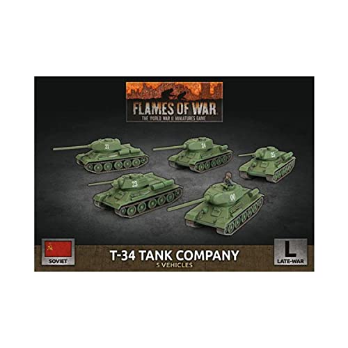 Flames of War Late War Soviet T34 Tank Company - Image 1