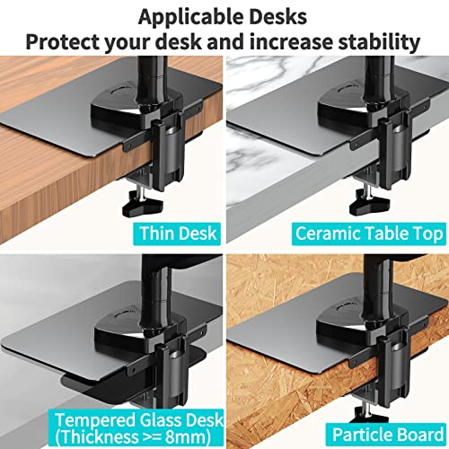 MOUNT PRO Monitor Mount Reinforcement for Thin Desk and Other Fragile Table Tops, Steel Bracket Plate Fits Monitor Arm Desk Stand C Clamp Installation - Image 4