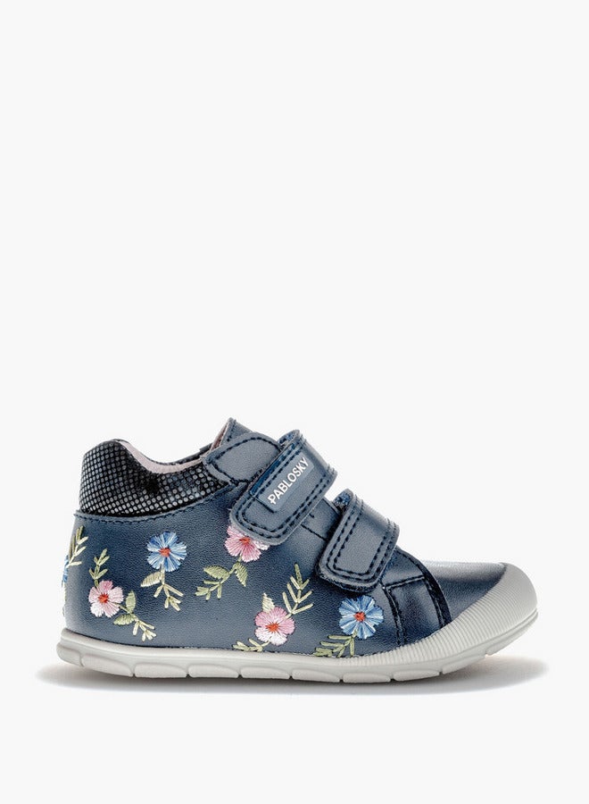Pablosky Girls' High Top Sneakers with Hook and Loop Closure - 059725 - Image 2