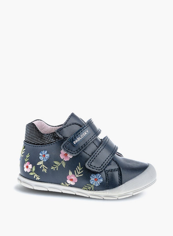Pablosky Girls' High Top Sneakers with Hook and Loop Closure - 059725 - Image 1