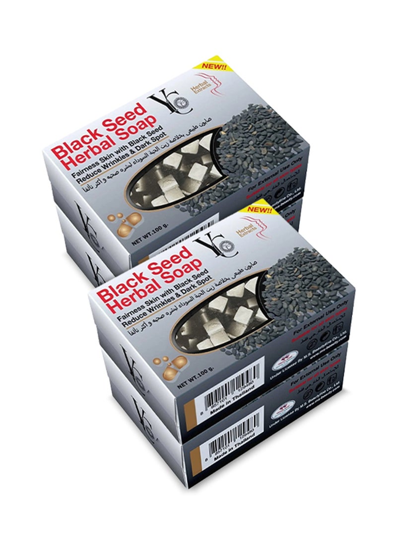 واي سي صابون عشبي بالحبة السوداء 100 جم - 4 قطعة