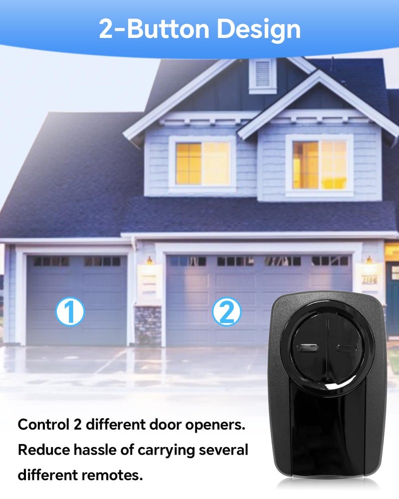 YIKQIDIS 380UT Chamberlain klik5u-bk2 klik3u-bk Garage Door Opener Remote Clicker, 375UT Universal Garage Door Remote for Lift Master Craftsman Genie, Dip Switch (Black 1PCS, Black) - Image 4