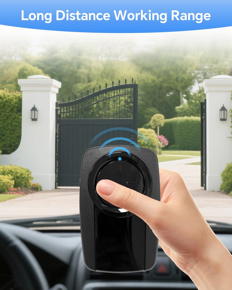YIKQIDIS 380UT Chamberlain klik5u-bk2 klik3u-bk Garage Door Opener Remote Clicker, 375UT Universal Garage Door Remote for Lift Master Craftsman Genie, Dip Switch (Black 1PCS, Black) - Image 2