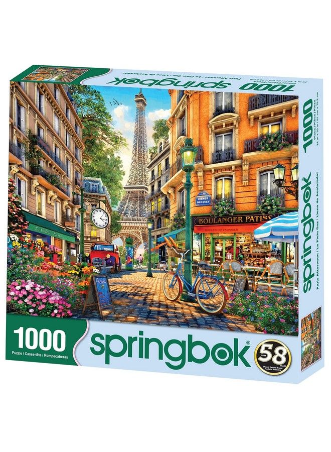 Springbok S 1000 Piece Jigsaw Puzzle Paris Afternoon Made In Usa - Image 3