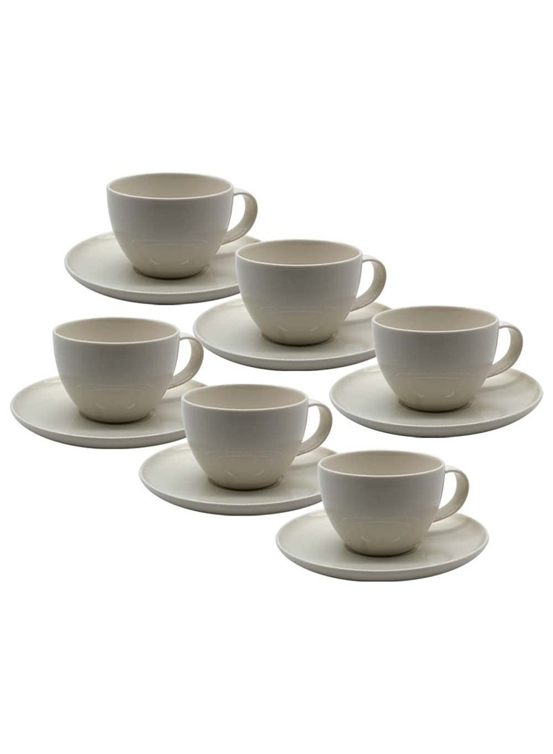 QUALITIER Fine Plus Set Of 12 Cups And Saucers