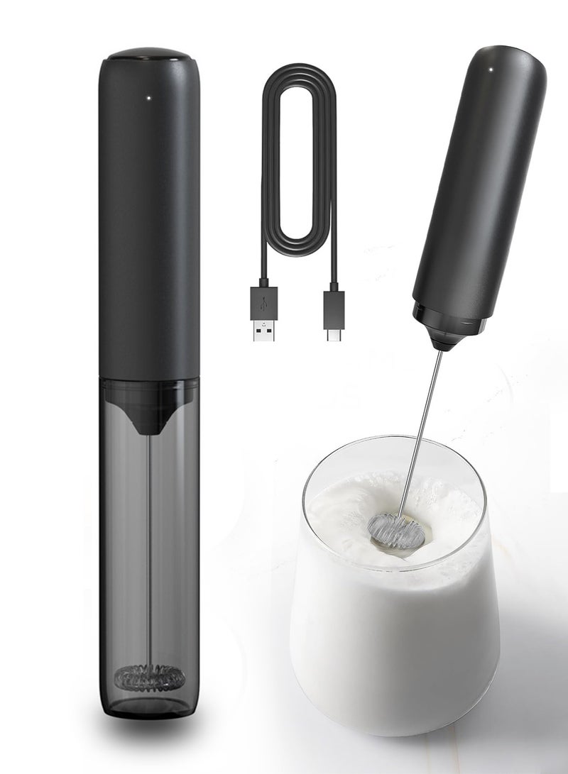 Kidoh Rechargeable Milk Frother Handheld with Cover, Portable Electric Foam Maker Wand, Detachable Stainless Steel Drink Mixer & Coffee Mixer, Multi-Use Foamer for Coffee, Lattes, Cappuccino, Matcha, Hot Chocolate, Compatible with Coffee Grinder & Coffee Maker - Image 1