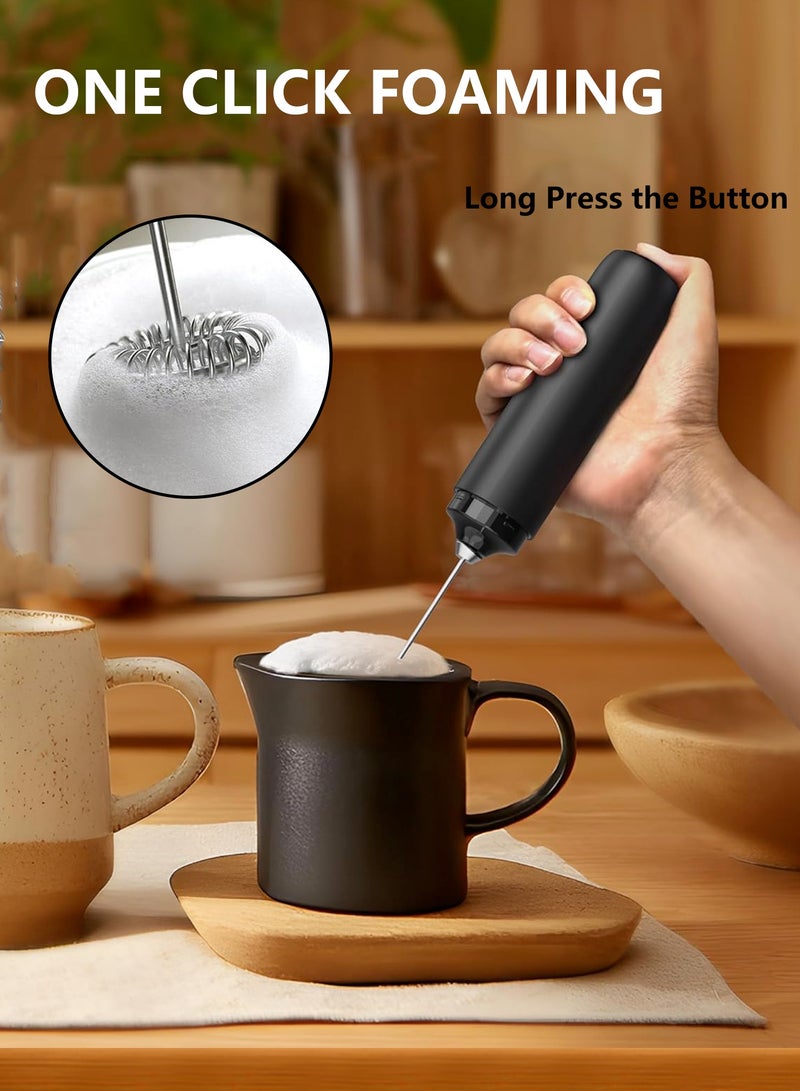 Kidoh Rechargeable Milk Frother Handheld with Cover, Portable Electric Foam Maker Wand, Detachable Stainless Steel Drink Mixer & Coffee Mixer, Multi-Use Foamer for Coffee, Lattes, Cappuccino, Matcha, Hot Chocolate, Compatible with Coffee Grinder & Coffee Maker - Image 2